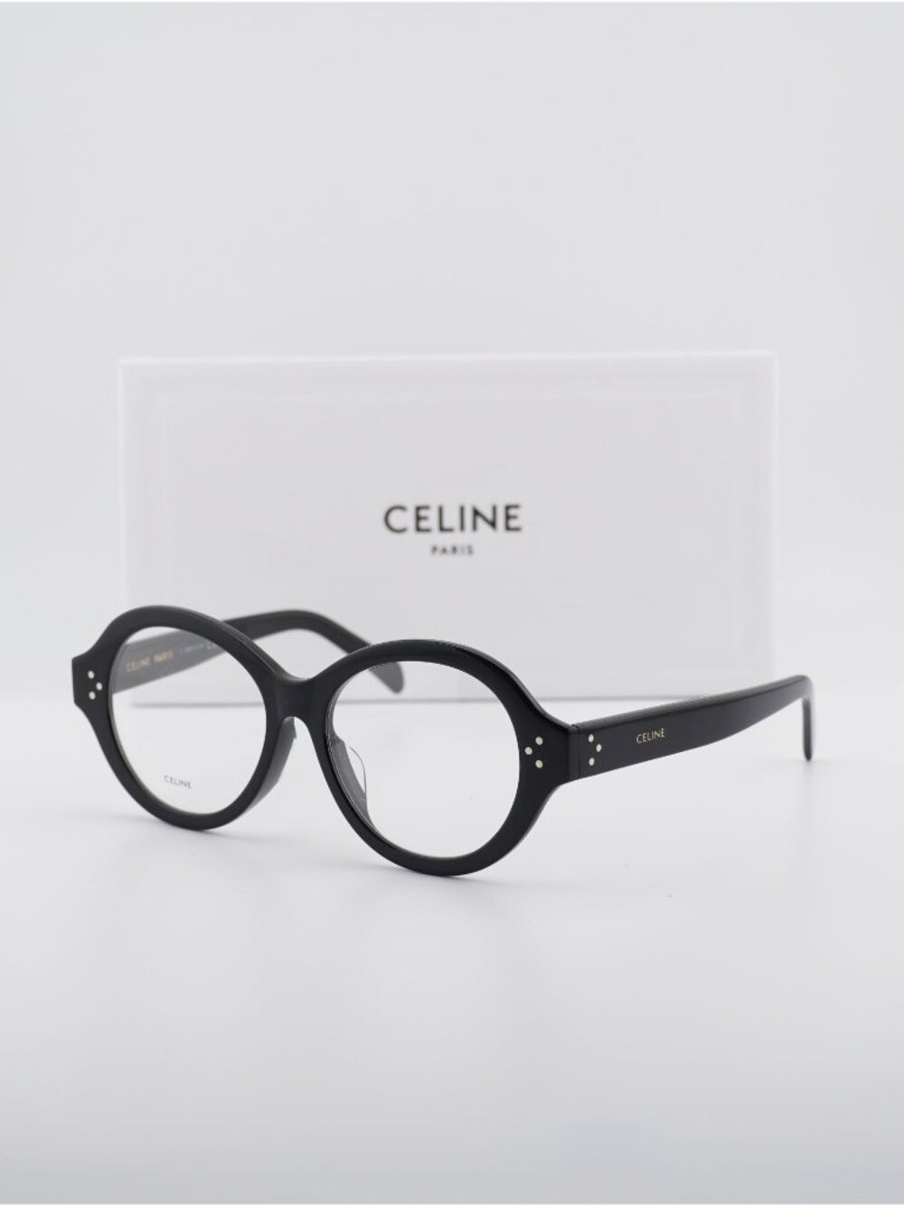 Celine CL50157F 001 Oval Eyeglasses 52mm - Shiny Black
